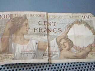 Photo: Sells 3 Bills ANCIENS BILLETS DE 50,100 ET 1000 FRANCS FRANCAIS