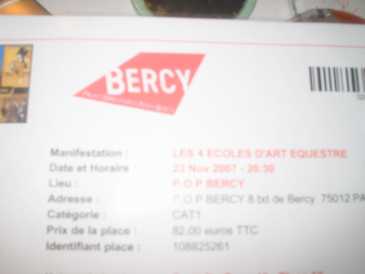 Photo: Sells Spectacle tickets LES 4 ECOLES D'ART EQUESTRE - PARIS BERCY