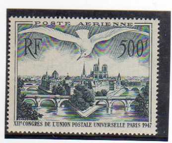 Photo: Sells Unused (mint) stamp 12EME CONGRES DE L'U.P.U. - Aviation