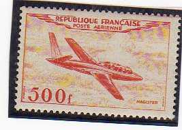 Photo: Sells Unused (mint) stamp FOUGA MAGISTER - Aviation