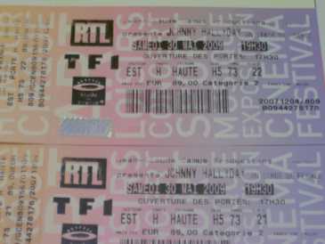 Photo: Sells Concert tickets CONCERT JOHNNY HALLIDAY - STADE DE FRANCE