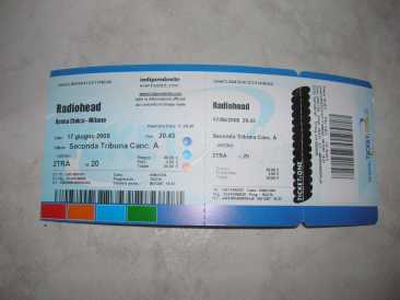 Photo: Gives for free Concert ticket RADEOHEAD 17 GIUGNO 2008 - MILANO