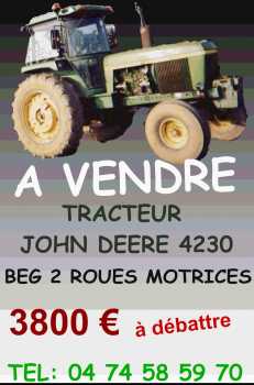 Photo: Sells Agricultural vehicle JOHN DEERE 4230