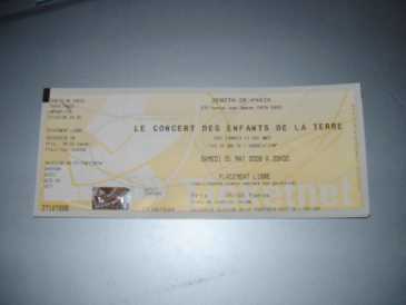Photo: Sells Concert tickets LE CONCERT DES ENFANTS DE LA TERRE - PARIS ZENITH