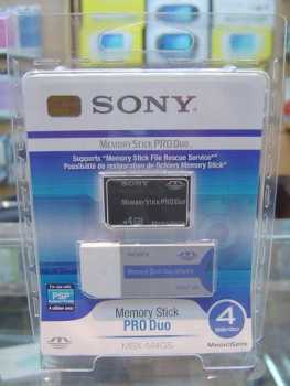 Photo: Sells Cards SONY - MEMORY STICK DUO PRO 4 GIGA