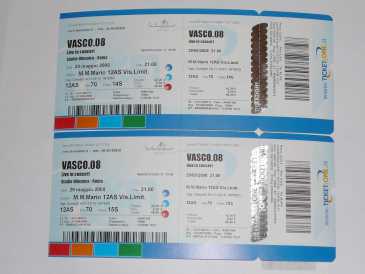 Photo: Sells Concert ticket CONCERTO VASCO 29/05/08 - STADIO OLIMPICO ROMA