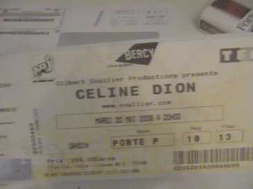 Photo: Sells Concert tickets CONCIERTO CELINE DION - BERVY PARIS