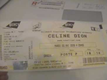 Photo: Sells Concert tickets CONCIERTO CELINE DION - BERVY PARIS