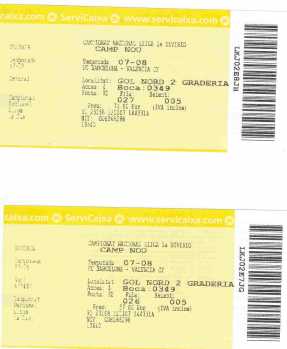 Photo: Sells Concert ticket VENDO 2  ENTRADAS F.C. BARCELONA-VALENCIA 4 MAYO - BARCELONA, NOU CAMP