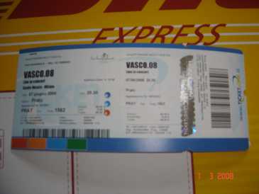 Photo: Sells Concert ticket VASCO LIVE 2008 - STADIO MEAZZA (SAN SIRO)