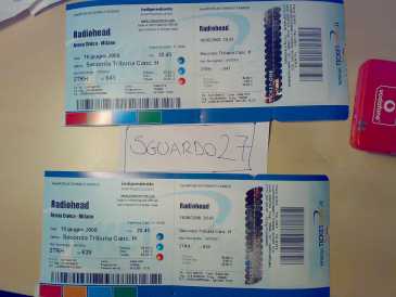 Photo: Sells Concert tickets RADIOHEAD CONCERTO ALL'ARENA CIVICA 18.05.08 - MILANO