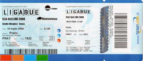 Photo: Sells Concert ticket CONCERTO LIGABUE 18-LUGLIO!!!!! - ROMA STADIO OLIMPICO